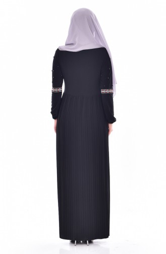 Schwarz Hijab Kleider 4795-01
