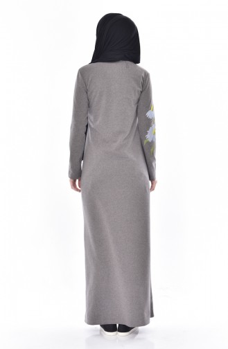 Anthracite Hijab Dress 2947-11