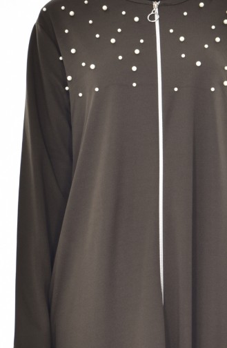 Abaya Perlées 2012-05 Khaki 2012-05