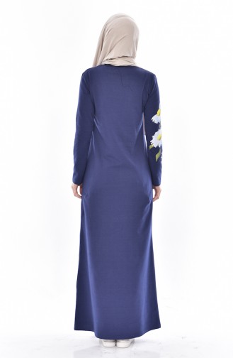 Indigo Hijab Dress 2947-06
