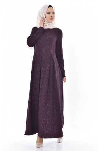 Purple Hijab Dress 0128-01