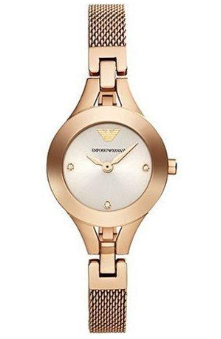 emporio armani bronze watch