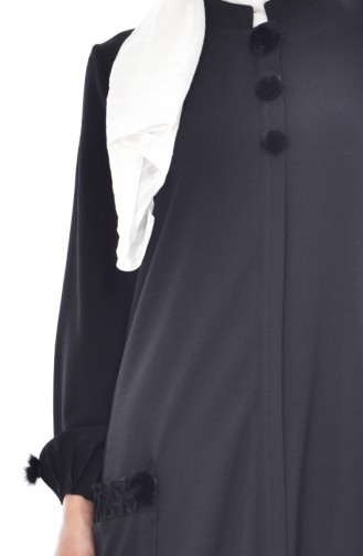 SUKRAN Pocket Pleated Cape 35804-01 Black 35804-01