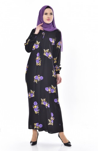 Black Hijab Dress 6016-02