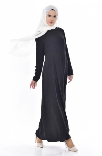 Schwarz Hijab Kleider 0128-05