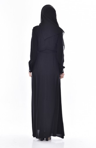 Black Hijab Dress 9022-04