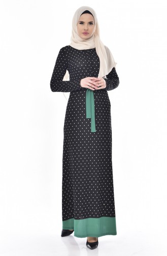 Dilber Polka Dot Dress 5212-01 Green 5212-01