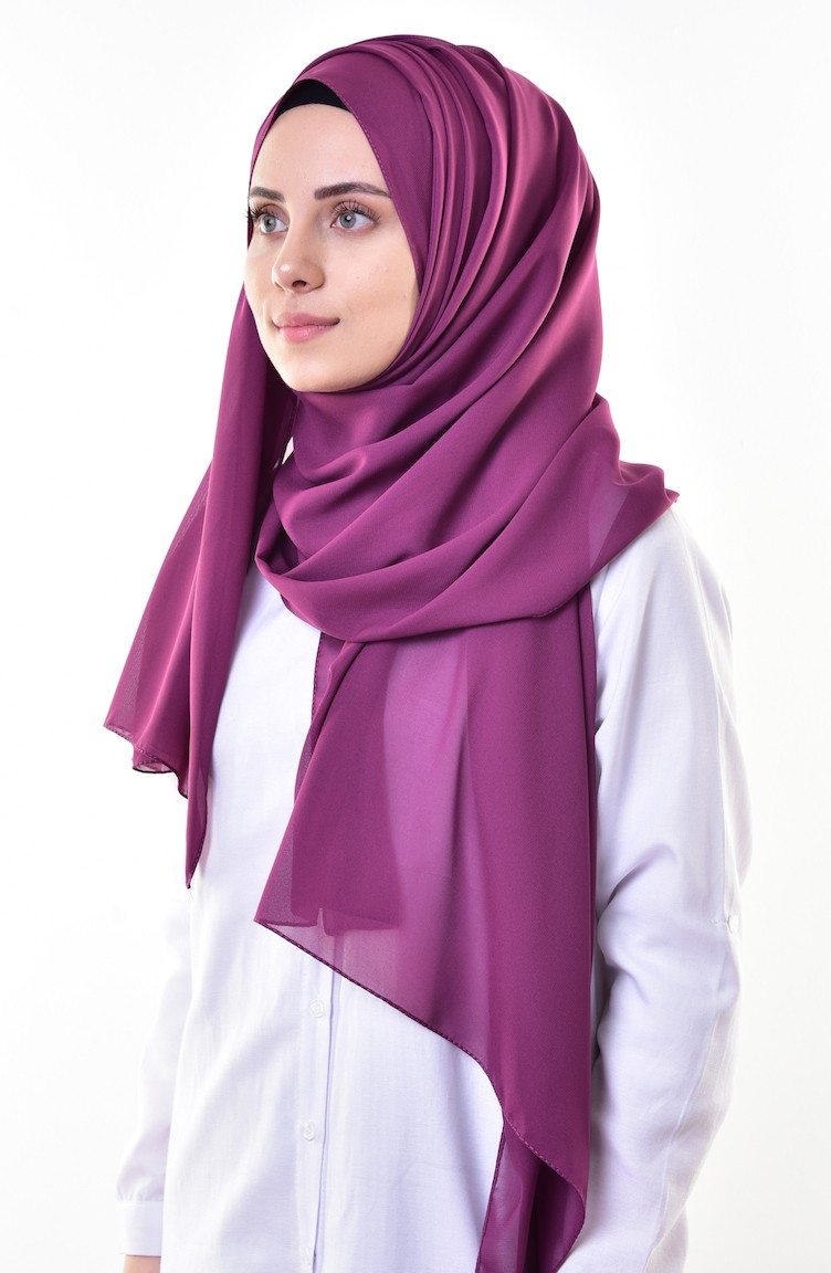 plum chiffon shawl