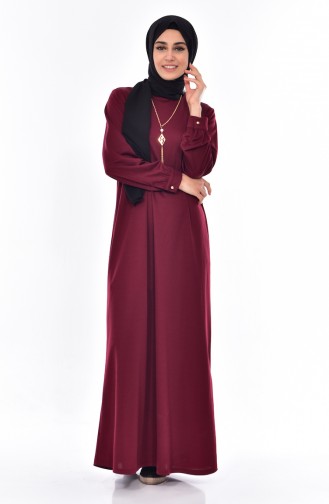 Robe Hijab Bordeaux 9022-03