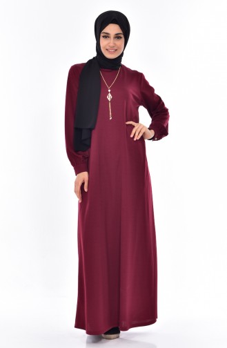 Robe Hijab Bordeaux 9022-03