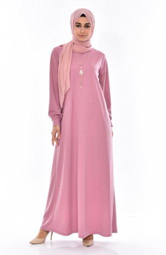 Dusty Rose Hijab Dress 9022-07