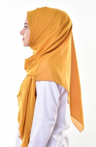 Düz Şifon Şal 901274-24 Safran Rengi
