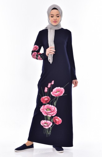 Robe Hijab Bleu Marine 2919-11