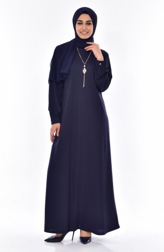 Robe Hijab Bleu Marine 9022-02