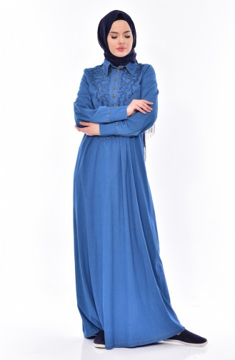 Blue Hijab Dress 1848-01