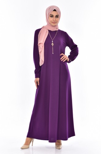 Purple Hijab Dress 9022-05