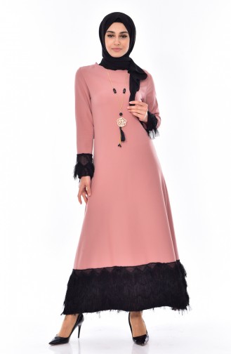 Powder Hijab Dress 81539-05