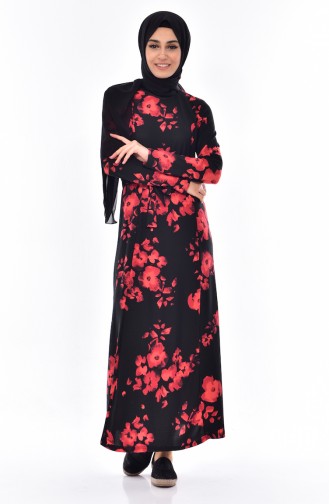 Black Hijab Dress 4804A-01