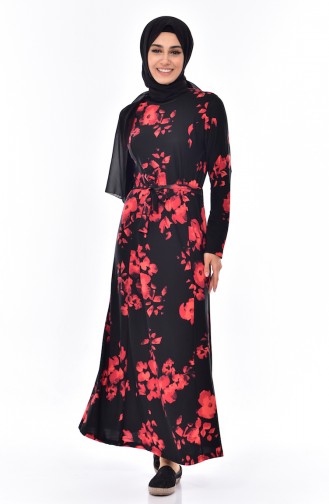 Black Hijab Dress 4804A-01