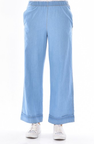 Pantalon Simple 5162-01 Bleu Clair 5162-01