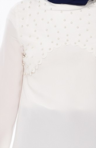 Blouse Perlées 0802-02 Blanc 0802-02