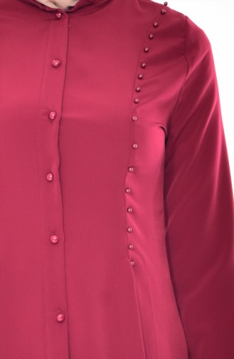 Claret Red Blouse 0801  -03