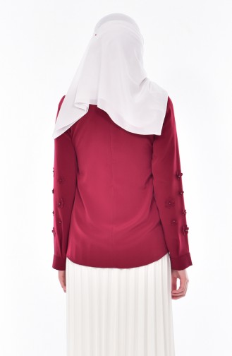 Claret Red Blouse 0803-05
