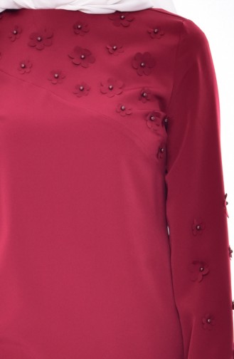 Claret Red Blouse 0803-05