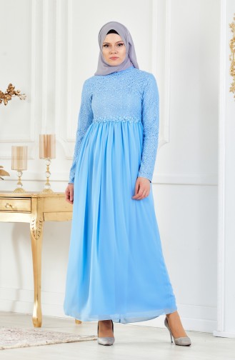 Lace Evening Dress 8150-01 Ice Blue 8150-01