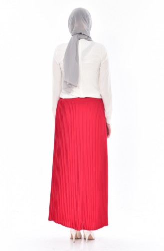 BWEST Pleated Skirt 8149-03 Red 8149-03