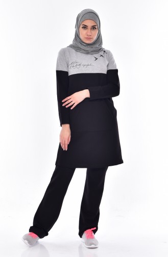 Eşofman Takım 0384-01 Siyah
