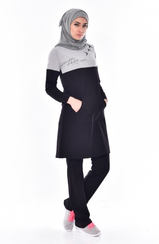 Eşofman Takım 0384-01 Siyah