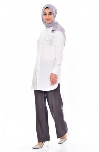Garnished Shirt 1811935-100 White 1811935-100