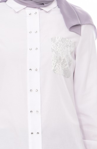 Garnished Shirt 1811935-100 White 1811935-100