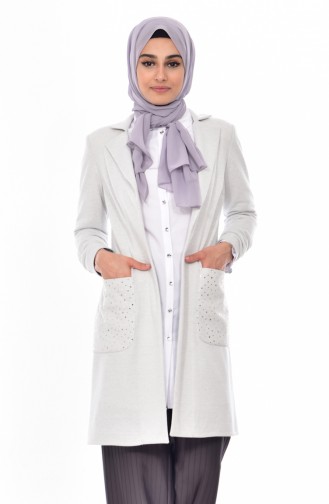 Veste İmprimée de Paillette 1814457-607 Gris 1814457-607