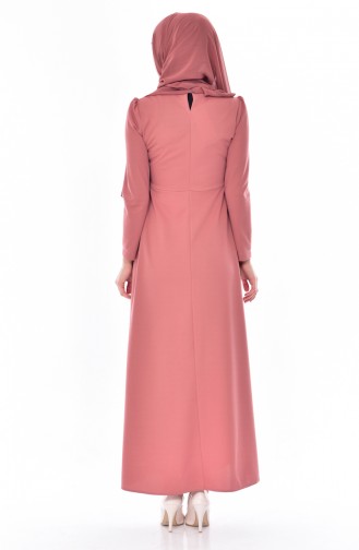 Dusty Rose Hijab Dress 8028-07