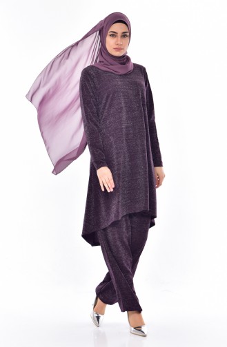 Tunik Pantolon İkili Takım 1953-04 Mor