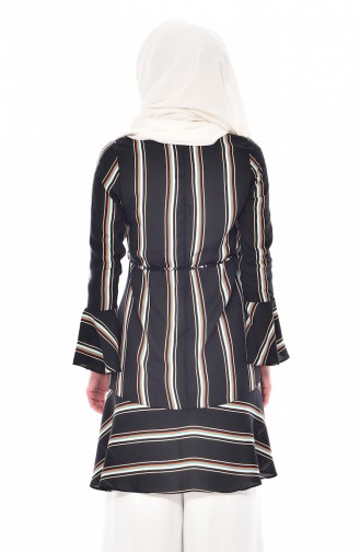 Spanish Arm Striped Tunic 50193B-02 Black 50193-02