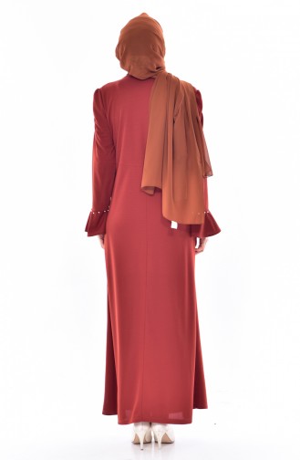 Tan Hijab Dress 7000-07