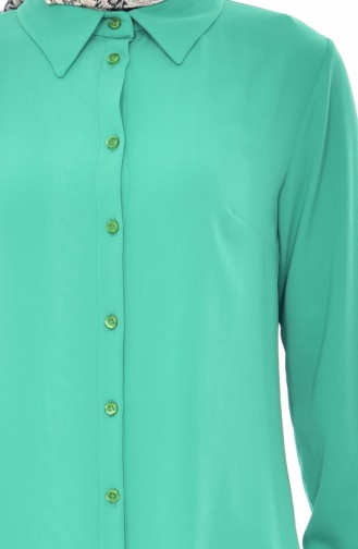 Düğmeli Gömlek 4200A-01 Yeşil