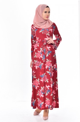 Hijab Kleid 6021-04 Weinrot 6021-04