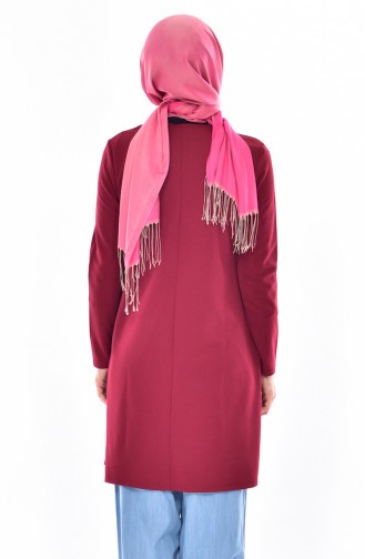 Baskılı Spor Tunik 5050-06 Bordo