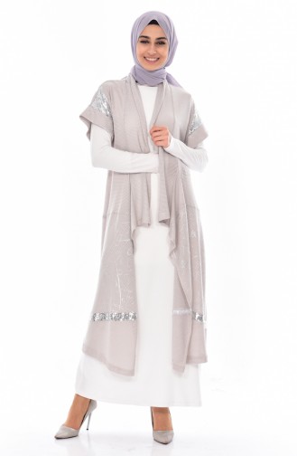 Cardigan Dress Double Suit 1817151-201 Gray Light Beige 1817151-201