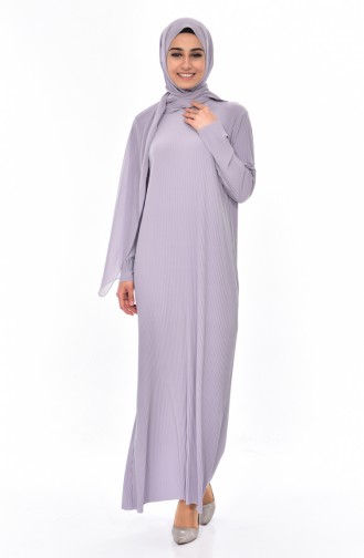 Grau Hijab Kleider 50844-09