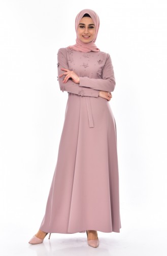 Belted Dress 1085-03 Dried rose 1085-03