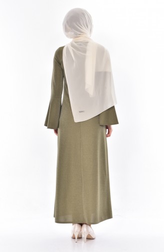 Robe a Paillette 6019-01 Khaki 6019-01