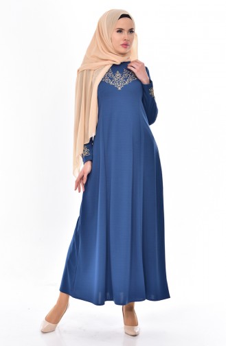 Indigo Hijab Dress 4401-13