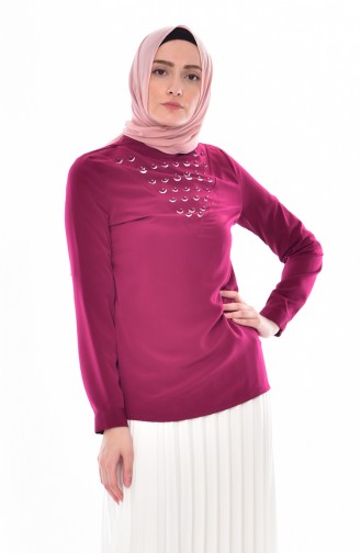 Blouse Perlées 1160-07 Plum 1160-07