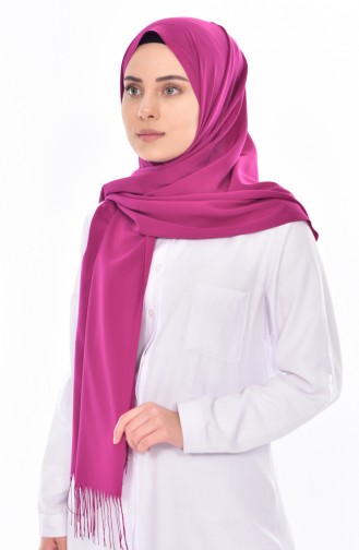 Chiffon Schal mit Fransen 95123-09 Dunkel Fuchsia 09