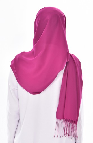 Chiffon Schal mit Fransen 95123-09 Dunkel Fuchsia 09